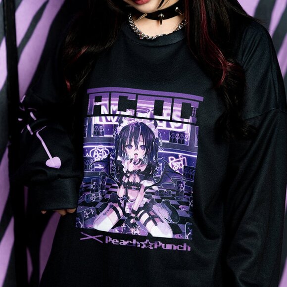 ACDC RAG Peach Punch Addictive Akuma Long Sleeves Tee - Picture 5 of 8